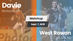 Matchup: Davie  vs. West Rowan  2018