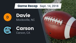 Recap: Davie  vs. Carson  2018