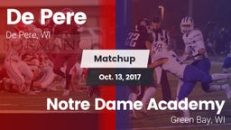 Matchup: De Pere  vs. Notre Dame Academy 2017