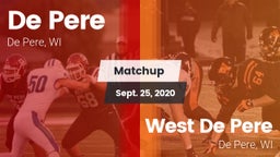 Matchup: De Pere  vs. West De Pere  2020