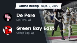 Recap: De Pere  vs. Green Bay East  2022