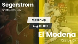 Matchup: Segerstrom High vs. El Modena  2018