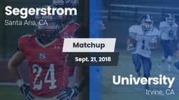 Matchup: Segerstrom High vs. University  2018