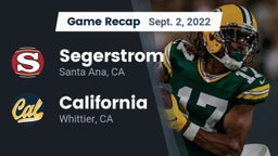 Recap: Segerstrom  vs. California  2022