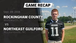Recap: Rockingham County  vs. Northeast Guilford  2016