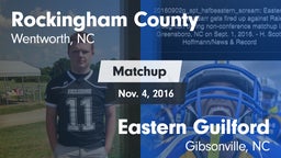 Matchup: Rockingham County vs. Eastern Guilford  2016