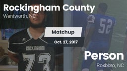 Matchup: Rockingham County vs. Person  2017