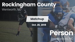 Matchup: Rockingham County vs. Person  2018