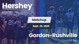 Matchup: Hershey  vs. Gordon-Rushville  2020