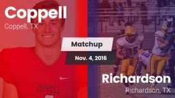 Matchup: Coppell  vs. Richardson  2016