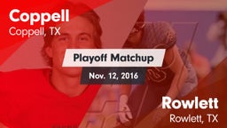 Matchup: Coppell  vs. Rowlett  2016