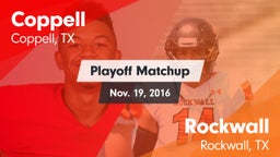 Matchup: Coppell  vs. Rockwall  2016