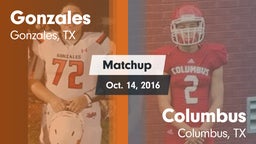 Matchup: Gonzales  vs. Columbus  2016
