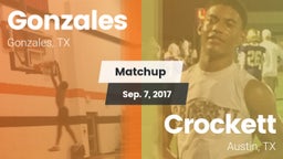 Matchup: Gonzales  vs. Crockett  2017