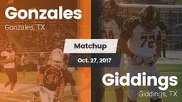 Matchup: Gonzales  vs. Giddings  2017