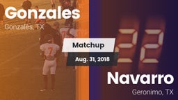 Matchup: Gonzales  vs. Navarro  2018