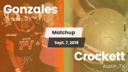 Matchup: Gonzales  vs. Crockett  2018
