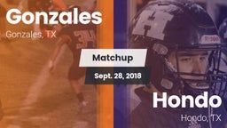 Matchup: Gonzales  vs. Hondo  2018
