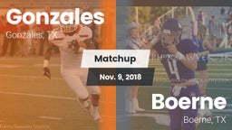 Matchup: Gonzales  vs. Boerne  2018