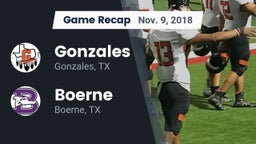 Recap: Gonzales  vs. Boerne  2018