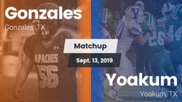 Matchup: Gonzales  vs. Yoakum  2019