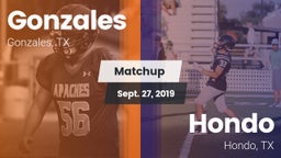 Matchup: Gonzales  vs. Hondo  2019