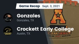 Recap: Gonzales  vs. Crockett Early College  2021
