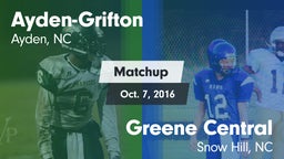 Matchup: Ayden-Grifton High vs. Greene Central  2016