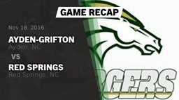 Recap: Ayden-Grifton  vs. Red Springs  2016