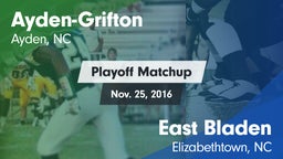 Matchup: Ayden-Grifton High vs. East Bladen  2016