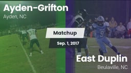 Matchup: Ayden-Grifton High vs. East Duplin  2017