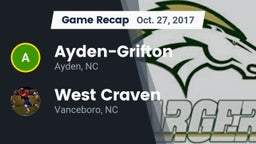 Recap: Ayden-Grifton  vs. West Craven  2017