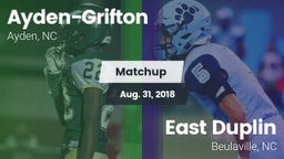 Matchup: Ayden-Grifton High vs. East Duplin  2018