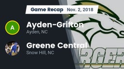 Recap: Ayden-Grifton  vs. Greene Central  2018