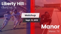 Matchup: Liberty Hill High vs. Manor  2019