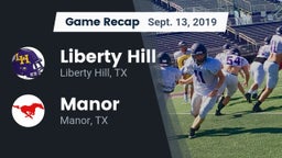 Recap: Liberty Hill  vs. Manor  2019