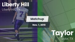 Matchup: Liberty Hill High vs. Taylor  2019