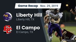 Recap: Liberty Hill  vs. El Campo  2019