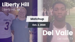 Matchup: Liberty Hill High vs. Del Valle  2020