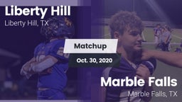 Matchup: Liberty Hill High vs. Marble Falls  2020