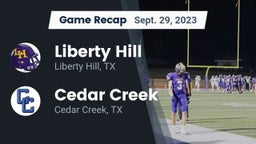 Recap: Liberty Hill  vs. Cedar Creek  2023