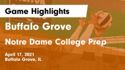 Buffalo Grove  vs Notre Dame College Prep Game Highlights - April 17, 2021