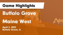 Buffalo Grove  vs Maine West  Game Highlights - April 2, 2022