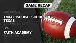 Recap: TMI-Episcopal School of Texas vs. Faith Academy  2016