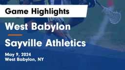 West Babylon  vs Sayville Athletics Game Highlights - May 9, 2024
