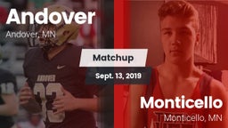 Matchup: Andover  vs. Monticello  2019
