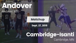 Matchup: Andover  vs. Cambridge-Isanti  2019