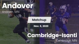 Matchup: Andover  vs. Cambridge-Isanti  2020