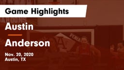Austin  vs Anderson  Game Highlights - Nov. 20, 2020