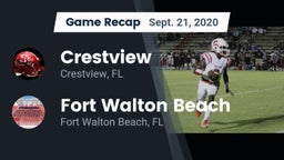 Recap: Crestview  vs. Fort Walton Beach  2020